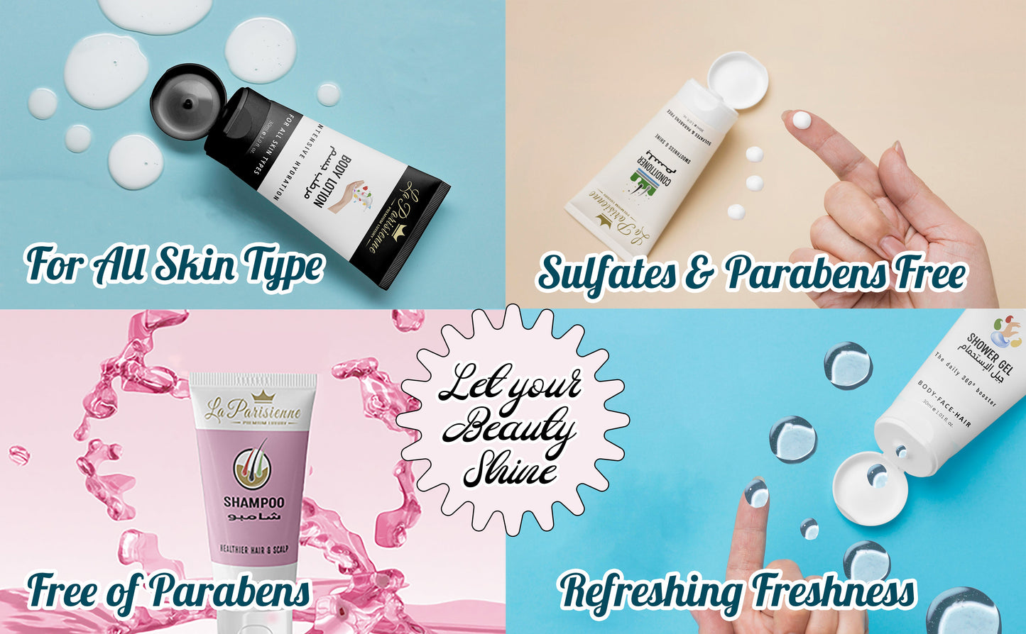 Premium Travel Box, 30ML pack (Shampoo, Conditioner, Shower Gel, Body Lotion)